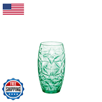 Bormioli Rocco Oriente Cooler Glass 16Oz Set Of 6 Cool Green 320266Bac121990