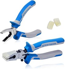 2-in-1 Glass Breaking Grozing Pliers Set -Heavy Duty Stained Glass Work Includes
