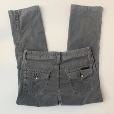 Calvin Klein Jeans Y2K Gray Cotton Corduroy Low Rise Straight Leg Pants Womens 6