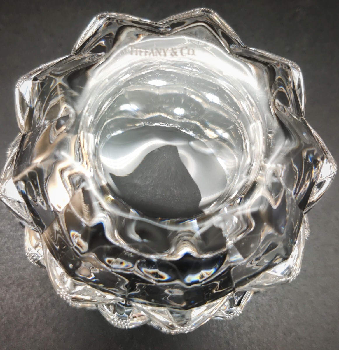 Tiffany & Co. Crystal Pinecone Votive Candle Holder - Mint