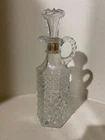 Vintage Anchor Hocking Wexford Cruet with Stopper 7 1/2"  Clear Pressed Glass