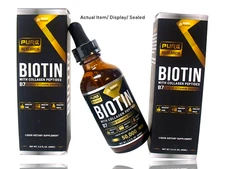 (Lot of 2) Liquid Biotin & Collagen Hair Growth Drops Pure Research Exp: 09/2025