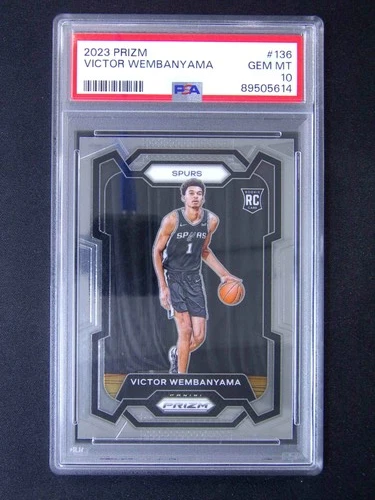 2023-24 Panini Prizm Victor Wembanyama #136 RC Rookie PSA 10 #v05