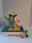 VTG 1966 FISHER PRICE LITTLE PEOPLE FERRIS WHEEL; W/4 WOOD PEOPLE WORKS! USA TOY