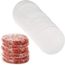 Burger Patty Paper Rounds for 4/4.5 Inch Press, 200pcs 4.5inch, White