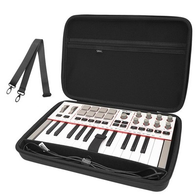 Musiin Premium Velvet MIDI Keyboard Controller Case Compatible Black, Black