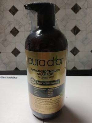 PURA D'OR Advanced Therapy Shampoo 1.5X Concentrated Reduces Hair Thinning 24oz