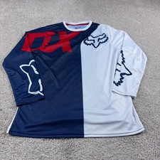Fox Racing Jersey Mens Large 360 Red WhiteMotocross Mountain Biking Lightweight
