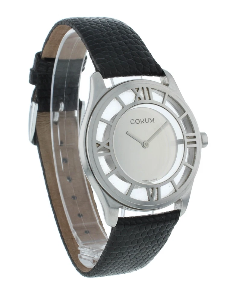 Reloj para hombre Corum Mystere 38 mm cuarzo acero esfera transparente 138.500.20 Foto 2 de 4