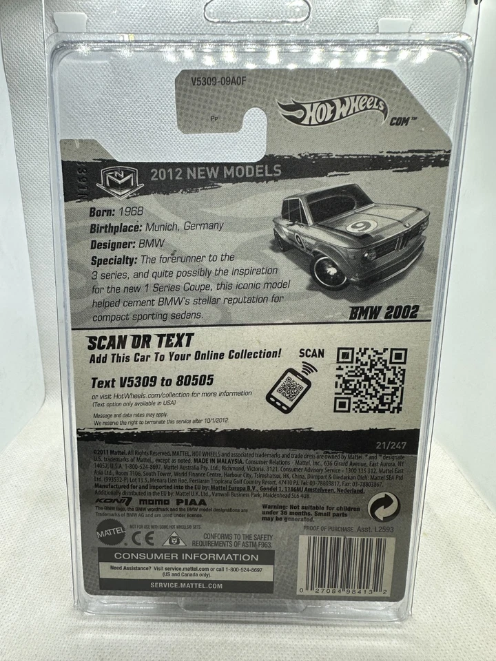 HOTWHEELS 2012 НОВЫЕ МОДЕЛИ BMW 2002 ОРАНЖЕВЫЙ В ЗАВОДСКОЙ УПАКОВКЕ БЕСПЛАТНАЯ ДОСТАВКА - Изображение 2 из 4