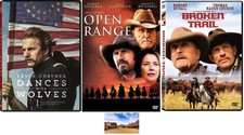3 DVD Western Set Dances With Wolves, Broken Trail, Open Range New