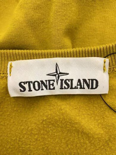 STONE ISLAND Kangaroo Pocket Sweatshirt/ Medium/ Cotton/ Yellow/White/ Solid Col thumbnail 3