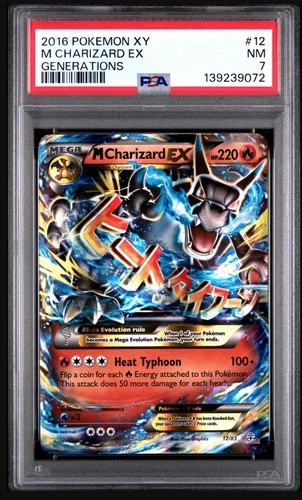 2016 Pokemon XY M Charizard EX Generations #12 Psa 7