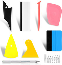 Reguicorp 8 Pcs Car Window Tint Tools Kit 8.6 X 6.1 Inches Mix Colors
