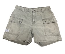 Vintage 90  s Levi's Women's Cargo Khaki Hiking Shorts Size 12 32 X 4.5