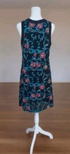 Karen Kane Dress Womens Large Mesh Lined Floral Embroidered Stitched Boho Shift