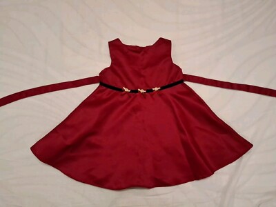Girl's Size 18 Months Deep Red, Black Velvety Band Holiday Dress Toddler | eBay Girl's Size 18 Months Deep Red, Black Velvety Band Holiday Dress Toddler | eBay