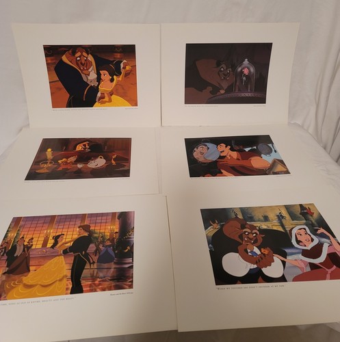 Disney's La Bella e la Bestia Collezione Litografica Belle Arti Set di sei Belle Arti - Foto 4 di 11