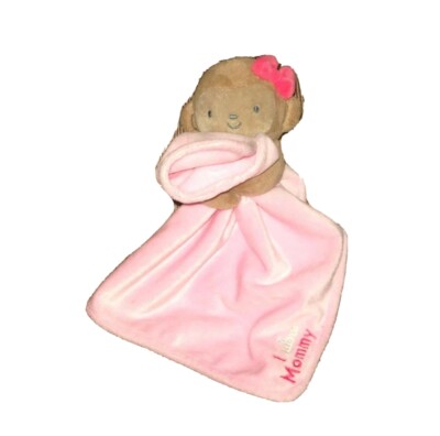 Carters  I Adore Mommy Rattle Monkey Pink Security Blanket Just One You Lovey