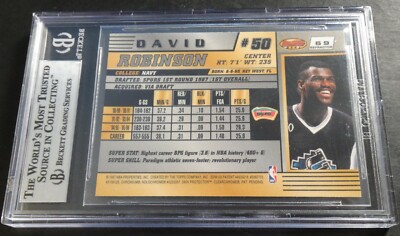 1996-97 DAVID ROBINSON BOWMAN'S BEST REFRACTOR #69 BGS 9 POP 3