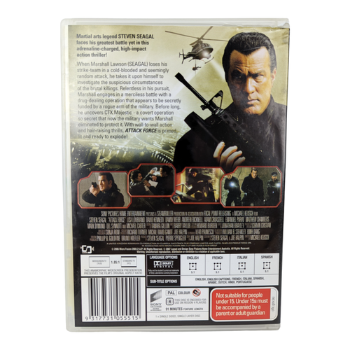Attack Force (DVD, 2006) PAL Region 4 (Steven Seagal, Lisa Lovbrand) - Picture 2 of 3