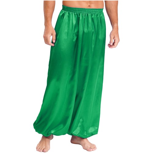 Mens Halloween Arabian Prince Satin Long Pants for Cosplay Belly Dancing Costume - Picture 34 of 128
