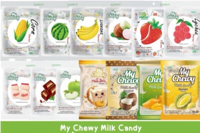 My chewy Candy Chewy milk candy Size 360 ​​g 100 pieces 12 flavors