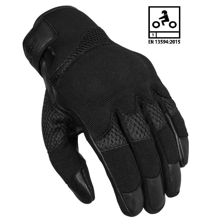 GUANTI ESTIVI GLOVES MOTO LEM NEW MESH OMOLOGATO NERO BLACK TG M