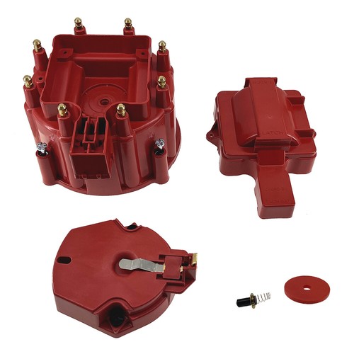 Kit de rotor de tapa de distribuidor grande Red HEI para Chevy GM SBC BBC 305 327 350 396 454 - Imagen 1 de 6
