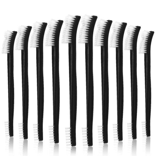 Lot de 10 Brosses à Double Extrémité Multi-Usages Mini Brosses à Poils Rigide...