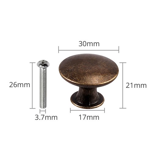 12x Schubladenknöpfe Möbelknöpfe Schubladengriffe Vintage Antik Messing Set - Bild 3 von 12