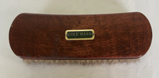 Cole Hahn Mens Shoe Shine Brush Wood Red Brown Handle Light Bristles Buff