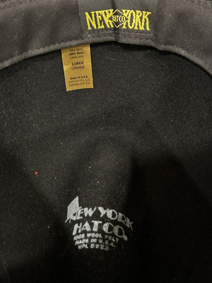 Vintage New York Hat. Co WPL5923 Black Felt Fedora Hat 100 Vintage New York Hat. Co WPL5923 Black Felt Fedora Hat 100