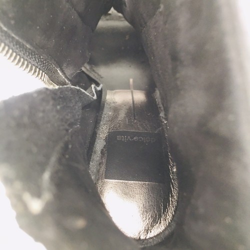 $250 Dolce Vita Violet Ankle Boots Women Size 6 Black Leather Peep Toe Booties - Picture 12 of 13