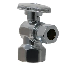 1 Pack XFITTING 3/8" OD Comp. X 1/2" FIP Angle Valve , Female Angle Valve