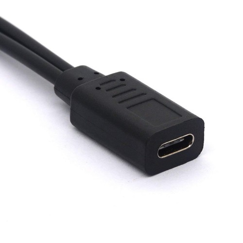 USB 2.0 C Female to Dual Micro USB Male Splitter Cable 2 Micro USB Splitter E... - Zdjęcie 3 z 5