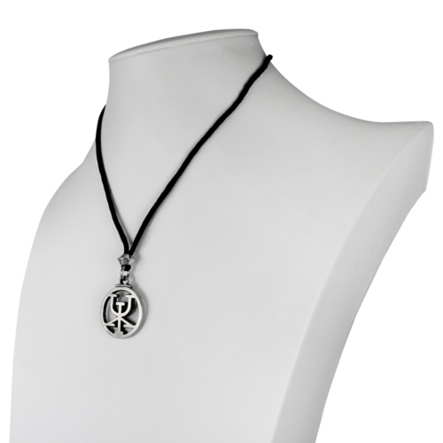 Pewter Rune for Obtaining Riches Necklace Wealth Talisman Amulet Pendant - Picture 4 of 5