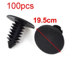 100 Pcs New Car 8mm Hole Black Plastic Rivets Bumper Door Fastener Push Clips