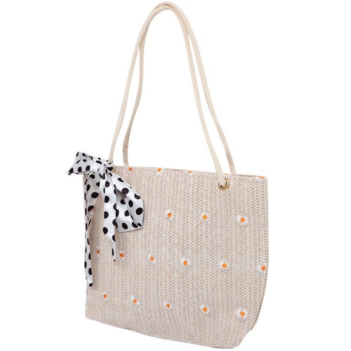 1Pc Straw Tote Bag Straw Woven Shoulder Bag Large Capacity Handbag New - Picture 8 of 12