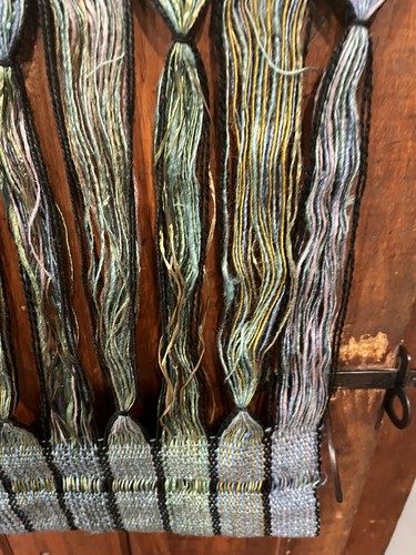 Vintage Hand Woven Yarn Silk Wall Hanging Original Artist Crane Day Read Bio - Picture 6 of 18