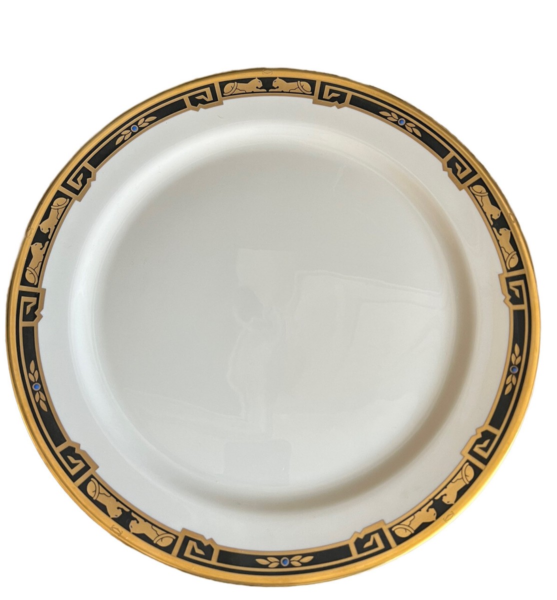 CARTIER Maison De L'art deco panther dinner plates! Mint! 12