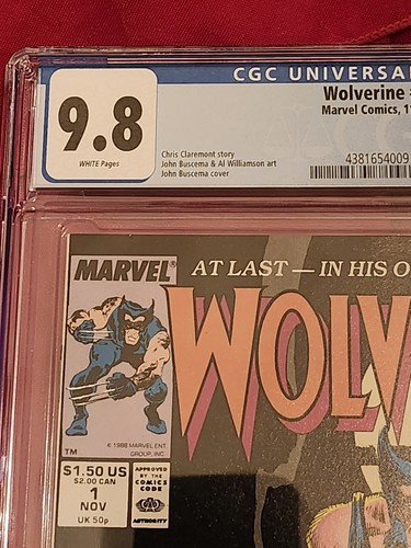 WOLVERINE #1 CGC 9.8 (1988, Marvel) 1st Wolverine as Patch; Key Issue, Ongoing - Picture 2 of 8