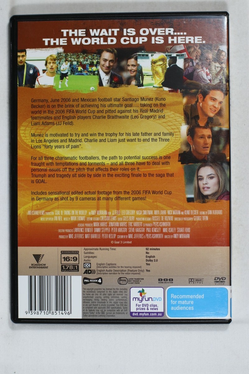 【GOAL! Ⅰ,Ⅱ,Ⅲ】MOVE DVD 3枚組 Amazon.com: Goal 3-Import : Christopher Fairbank, Gary Lewis