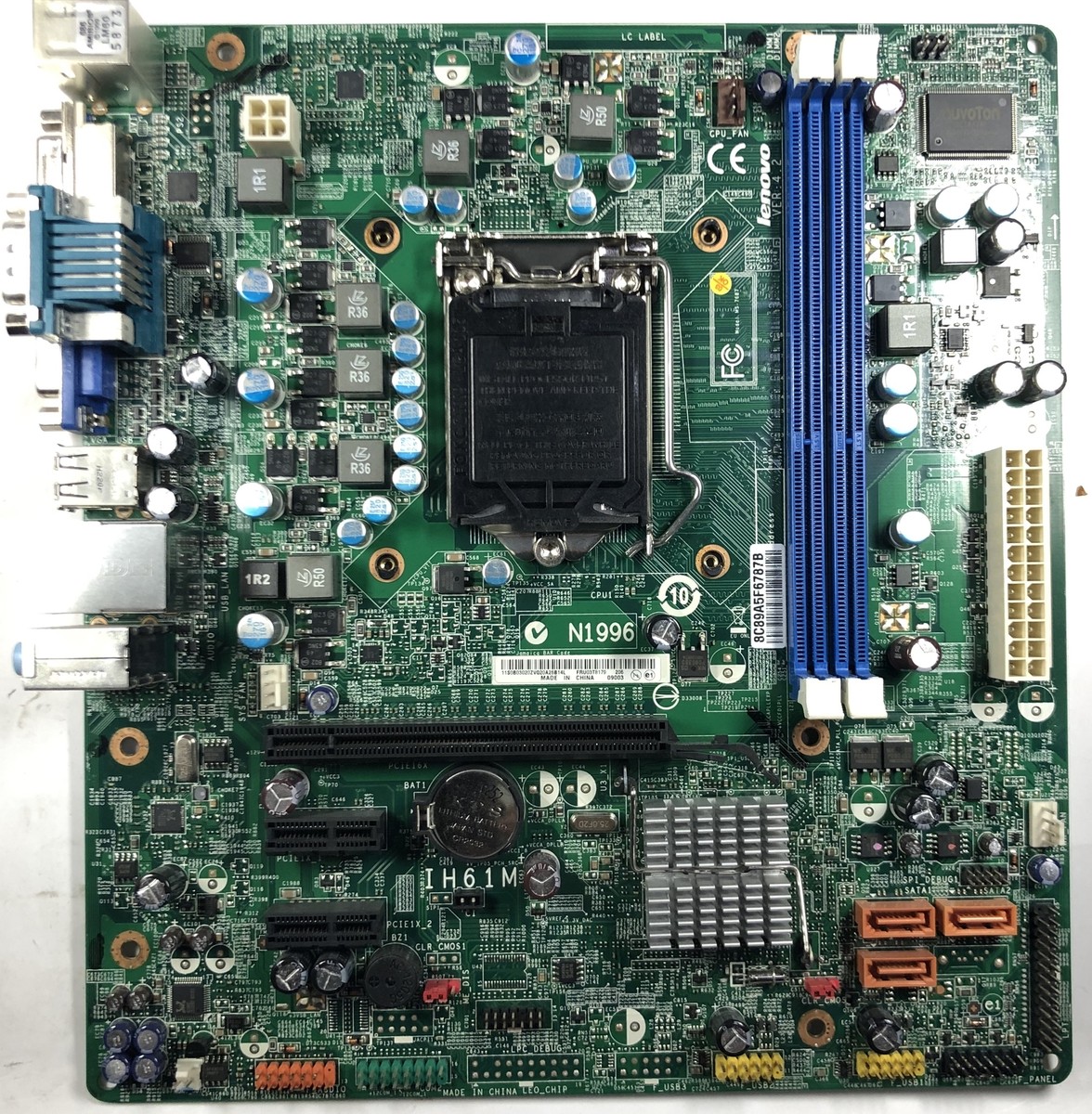 Lenovo ThinkCentre M72e Desktop IH61M Motherboard- 03T8179