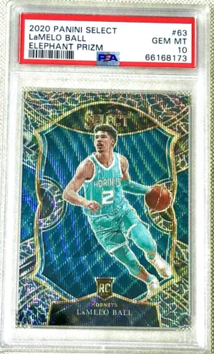 Lamelo Ball 2020 Select Elephant Prizm RC PSA 10 Hornets 1/1 Ebay POP 13 Rookie