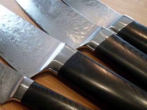 Santokumesser aus Damast- Damaszener Stahl - Hammerschlag Design !!!!! - Bild 8 von 8