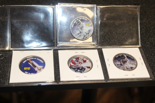 American Space Coin Collection 16 Colorized Kennedy Half Dollars Space Shuttles - Picture 6 of 14
