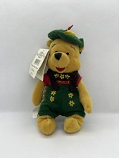 Disney October Fest Pooh Bean bag Plush beanie Oktoberfest Lederhosen doll toy
