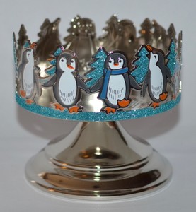 BATH-BODY-WORKS-SPARKLY-PENGUINS-PEDESTAL-LARGE-3-WICK-CANDLE-HOLDER-SLEEVE-14-5