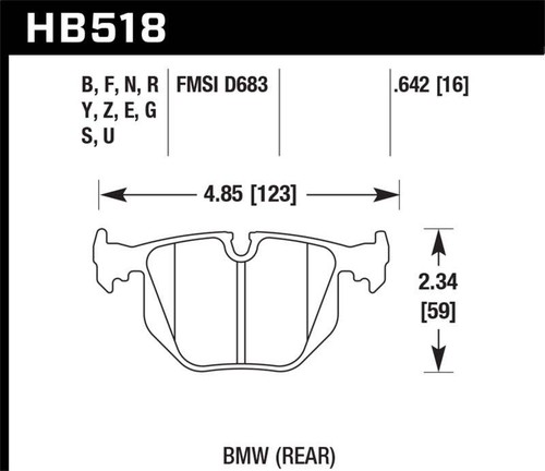 Hawk Fits BMW 330CI/330I/330XI/525i/740i/754iL/M3/M5/X3/X5/Z4/Z8 / Range Rover H - Picture 3 of 10